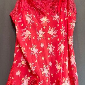 Victoria's Secret Red Floral Lace Lingerie